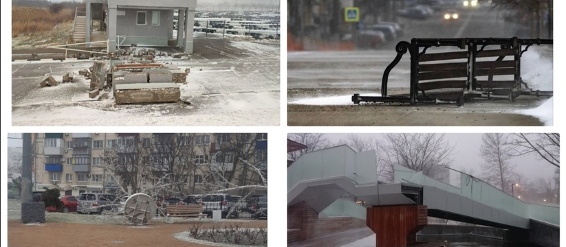 В парке Фрунзе разбился мост, а в Алексино разворотило раздевалки: зоны отдыха в Новороссийске пострадали от норд-оста