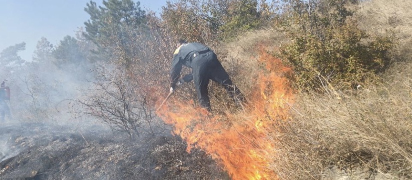 Под Новороссийском тушили лесной пожар