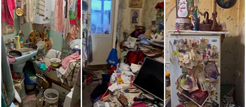«Горы мусора, тараканов, крыс и мышей! Она сама гниет заживо!»: в Новороссийске пенсионерка захламила квартиру