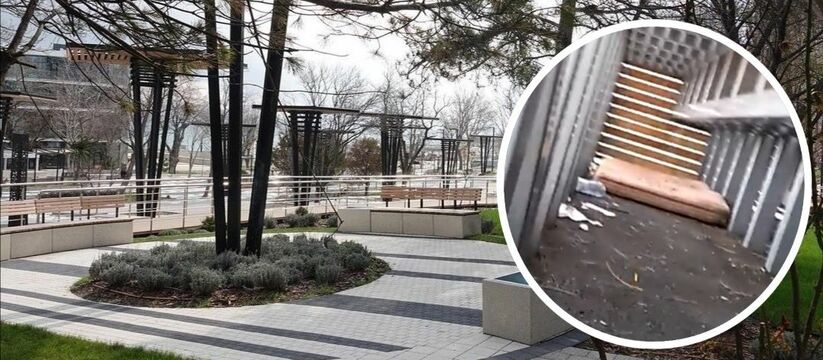 "Уже матрас положили! Все в мусоре!": новая очередь парка Фрунзе в Новороссийске стала пристанищем для бомжей