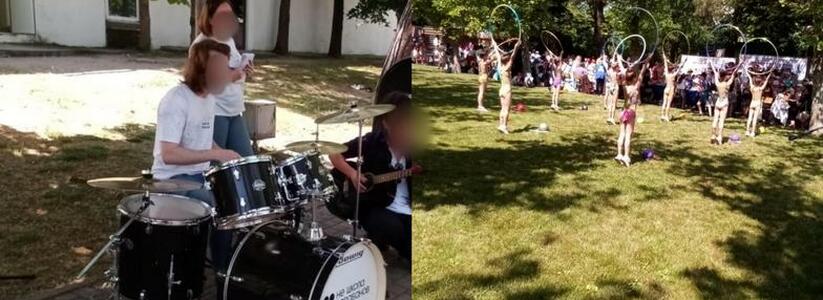 «Гимнастки не слышали музыку!»: барабанщики помешали праздничному выступлению детей в Ленинском парке Новороссийска