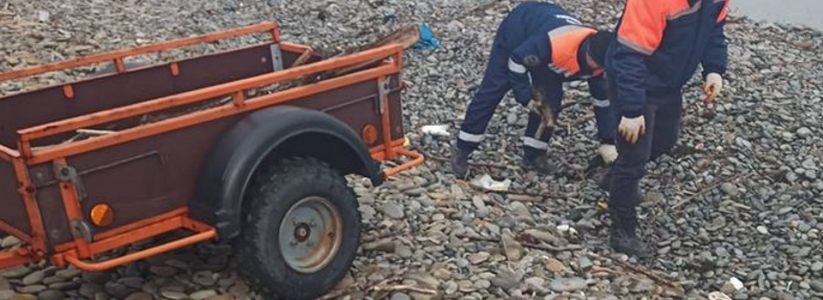 Новороссийские спасатели собрали около трех кубов мусора на Суджукской косе
