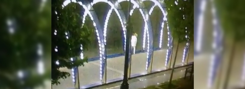 На видео попало, как женщина выкручивает лампочки из световой арки в Новороссийске