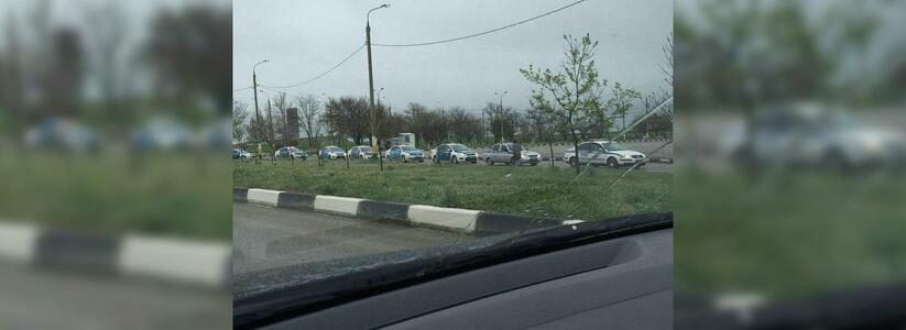 В Новороссийск съехались десятки машин ДПС и ГИБДД со всего побережья: видео многометровой колонны