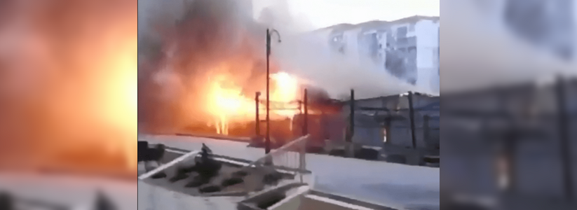 «Горячее» видео: в сети появились кадры с места вчерашнего пожара в Новороссийске