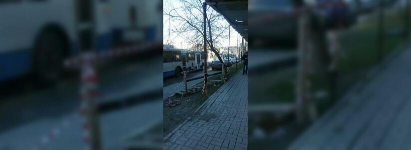 На улице Лейтенанта Шмидта в Новороссийске оборвались троллейбусные провода