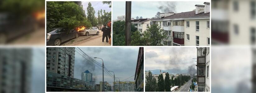 Черный столб дыма было видно из разных частей города: в Новороссийске опять горели покрышки
