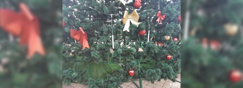 Жители Новороссийска заметили «опавшие» ветви главной городской елки
