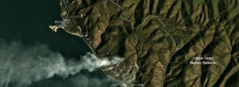 Масштаб разрушительных лесных пожаров на Утрише видно из космоса (+видео тушения с борта вертолета)