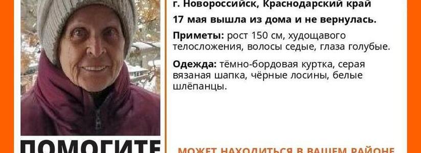 В Новороссийске пропала 83-летняя бабушка