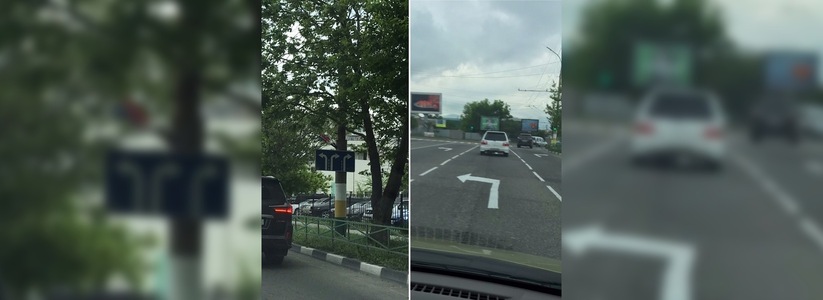 В Новороссийске дорожники перепутали разметку на большом перекрестке
