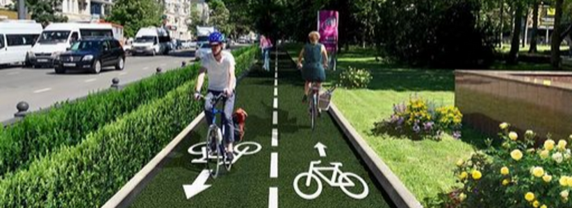 Велодорожки в Новороссийске оградят от пешеходной зоны зеленой изгородью