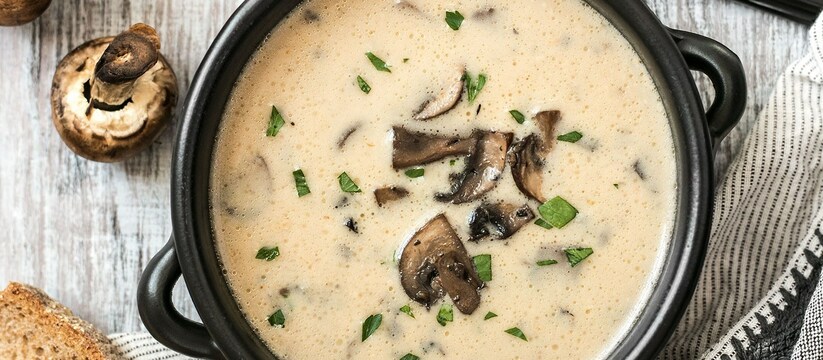 Суп из шампиньонов - питательно и вкусно 