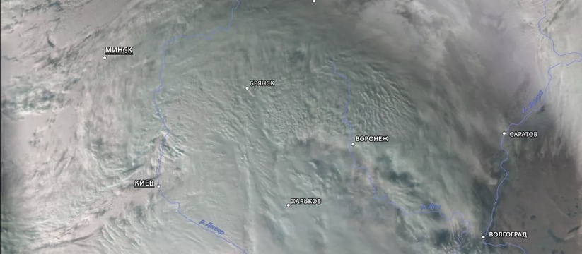 Вот так выглядит спутниковый снимок шторма &laquo;Ваня&raquo;, который устроит погодные качели в Краснодарском крае.