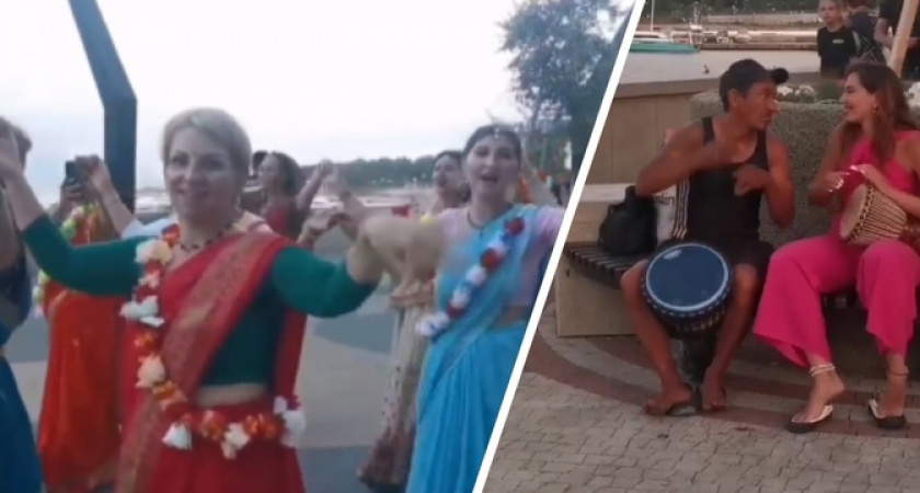 Шествие кришнаит, брейк-данс и лирика под гитару: уличные артисты "зажигают" в Новороссийске