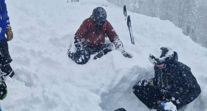 В Сочи на курорте «Газпром Поляна» 6 человек чуть не погибли под лавиной 