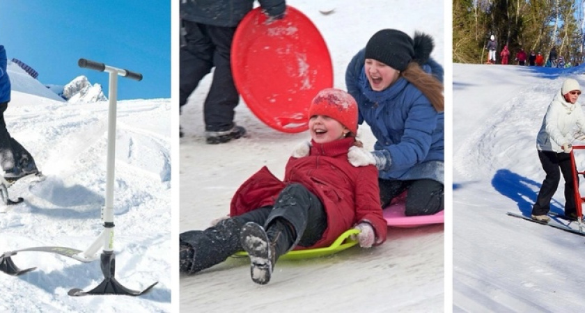 Снежные самокаты, ватрушки и кикслед: на чем можно покататься зимой?