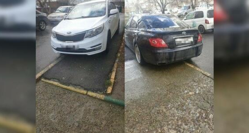 Парковка на тротуаре и посреди дороги. Фото-подборка новороссийских водителей нарушителей