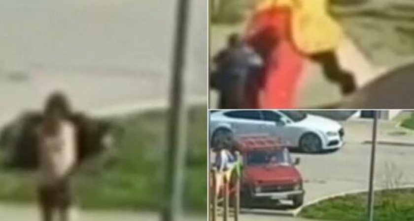 В Новороссийске неадекватный полуголый мужчина ходил по детской площадке и приставал к детям