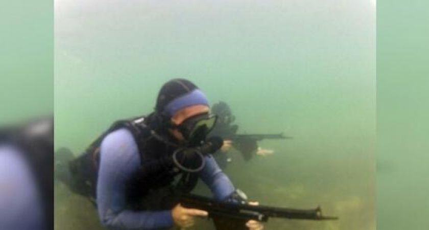 На военной базе Черноморского флота в Новороссийске во время антидиверсионных учений «спасли» водолаза