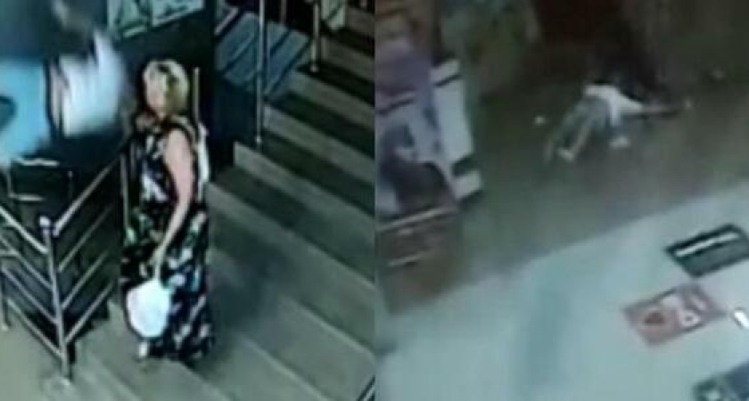 Новороссиец решил прокатиться с перил и рухнул вниз с третьего этажа: видео