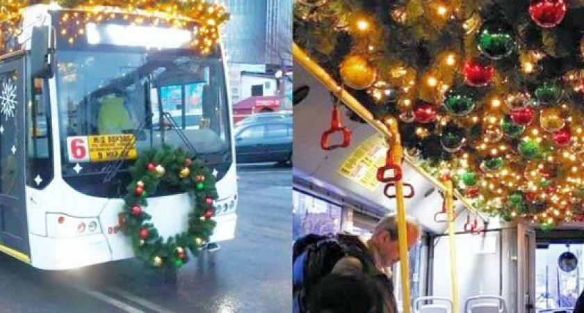 По Новороссийску начали курсировать праздничные троллейбусы с "изюминкой"