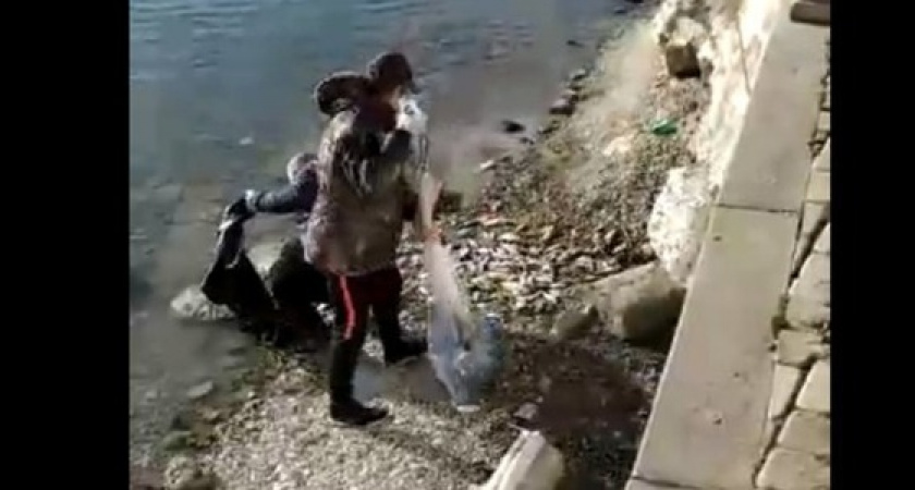 «Браконьеры лютуют». Новороссийцы сняли на видео, как из озера Абрау сетями гребут рыбу