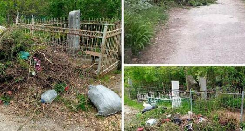 Новороссийцы показали загаженное состояние кладбища «Солнечное»