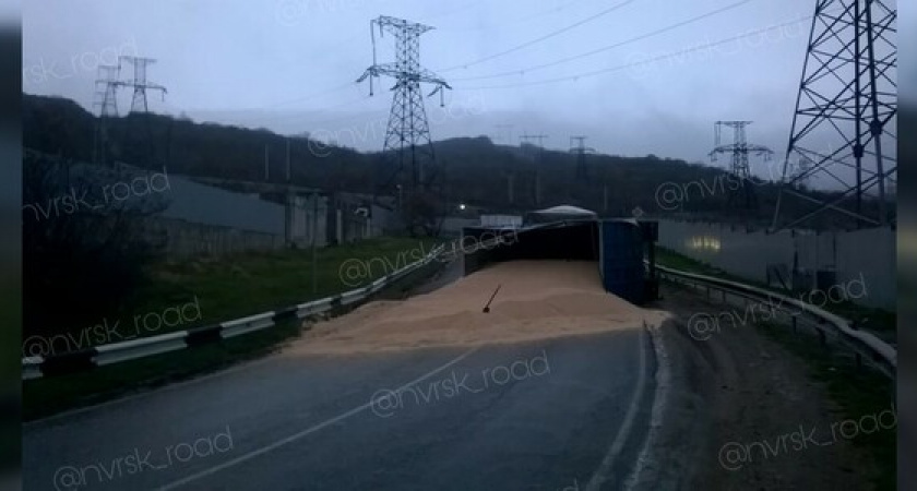 «Опять этот зловещий поворот»: в Новороссийске зерновоз снова рассыпал груз