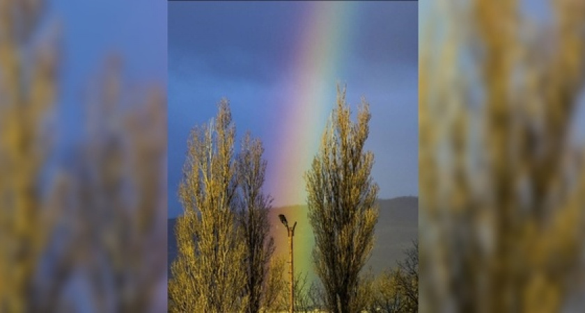 Второй день Нового года порадовал новороссийцев радугой