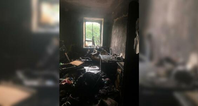 Пожар уничтожил квартиру в Восточном районе Новороссийска