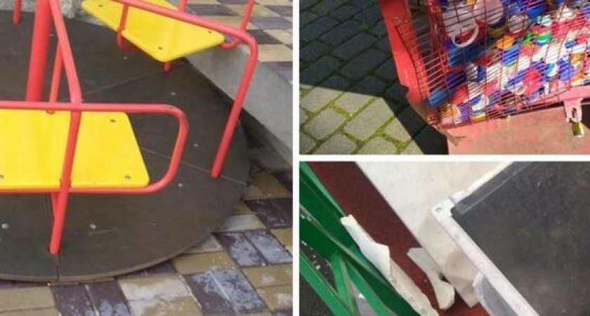 Кто починит детскую площадку, разрушенную вандалами в Восточном районе Новороссийска?