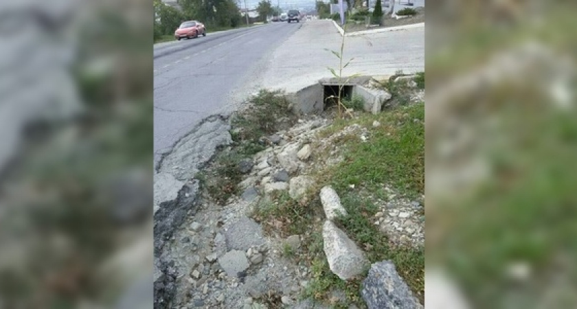 «Каждое утро еду и боюсь провалиться»: новороссийцы пожаловались на огромные ямы возле остановки на горе Великой