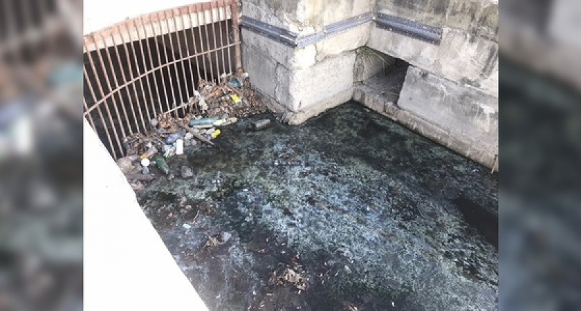 Жители Новороссийска жалуются на речку-вонючку. Она течет за зданием мэрии