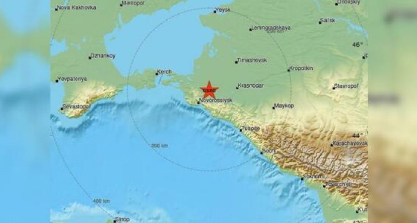 Между Крымском и Новороссийском произошло землетрясение