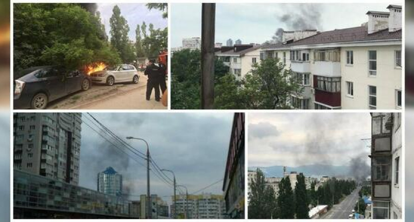 Черный столб дыма было видно из разных частей города: в Новороссийске опять горели покрышки