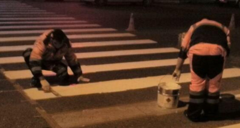 На трех перекрестках Новороссийска появились новые «зебры»