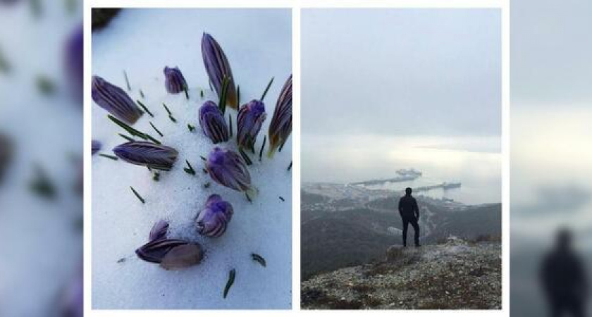 Новороссийск в Instagram: зима не сдается и на краю обрыва
