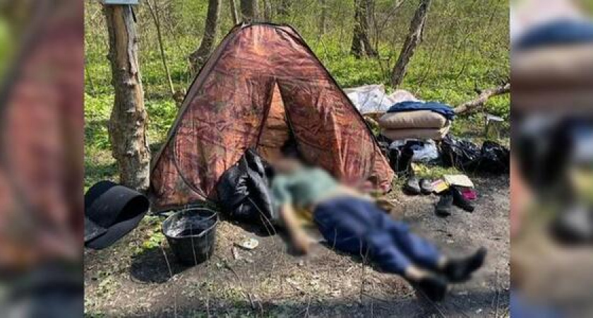 В Новороссийске в лесном массиве нашли труп мужчины в палатке