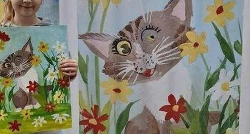 В Новороссийске строительные заборы украшают детскими рисунками