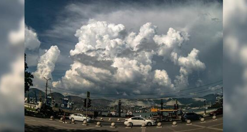 «Страшно красиво!»: вчера перед дождем новороссийцы любовались шикарными облаками