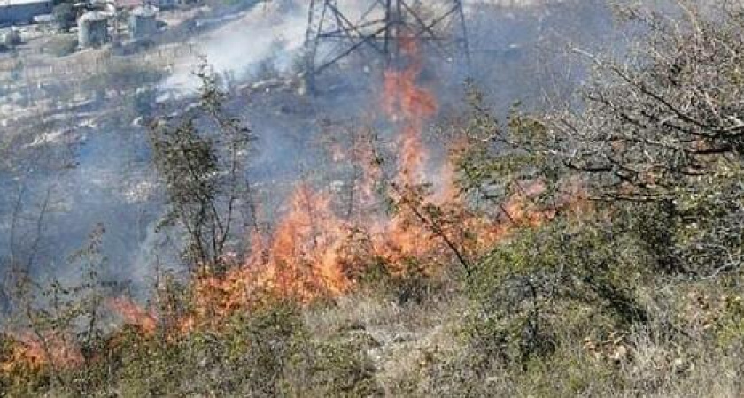 В Новороссийске произошел пожар на Маркотхском хребте