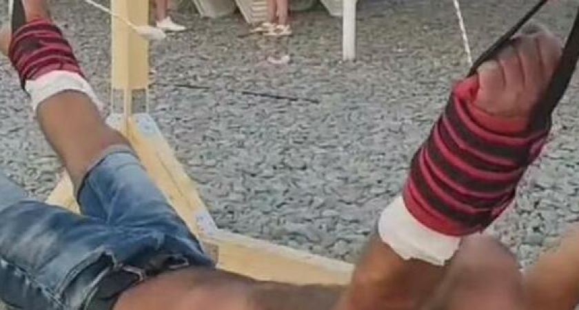Камера пыток или прибор для четвертования: на пляже в Алексино появился странный аттракцион
