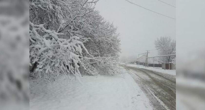 Мощные снегопады обрушатся на Кубань