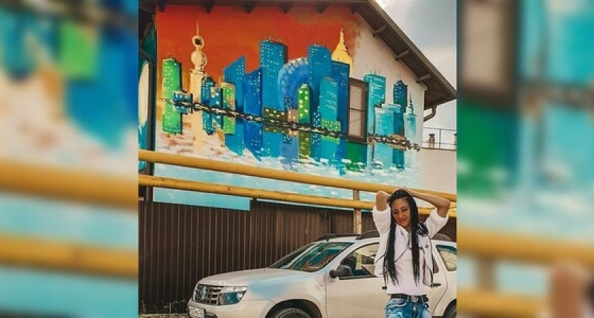 В Новороссийске на стене дома появилось еще одно граффити с изображением небоскребов