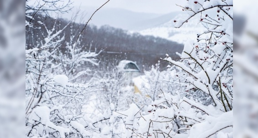 Зимняя сказка: 14 фотографий заснеженных пейзажей окрестностей Новороссийска