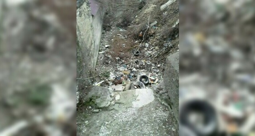 Жители Восточного района Новороссийска пожаловались на свалку неподалеку от русла реки