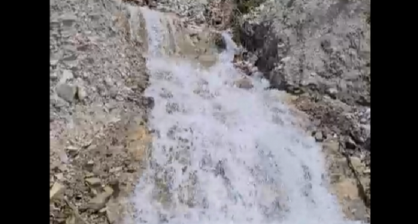 В Новороссийске после потопа появился красавец-водопад