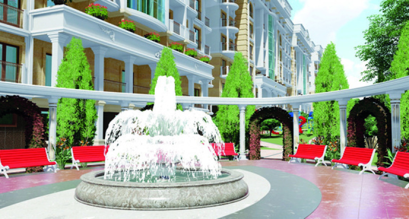 Жилой комплекс в Мысхако: новая дорога, сквер и два бассейна для местных жителей