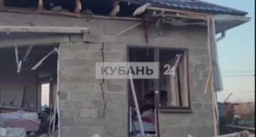 Обломки беспилотника ВСУ разрушили дом беременной женщины в Краснодарском крае